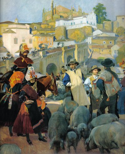 The Market by Joaquín Sorolla